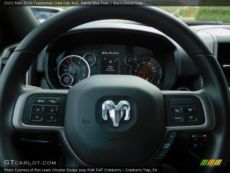 Patriot Blue Pearl / Black/Diesel Gray 2022 Ram 3500 Tradesman Crew Cab 4x4