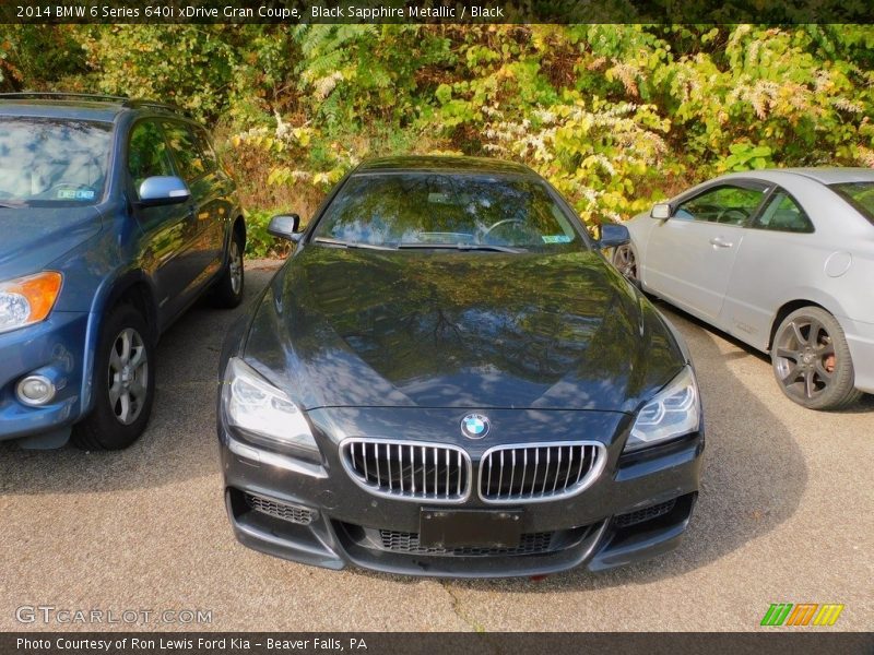 Black Sapphire Metallic / Black 2014 BMW 6 Series 640i xDrive Gran Coupe