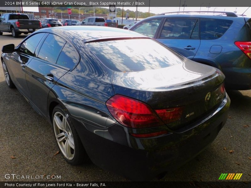 Black Sapphire Metallic / Black 2014 BMW 6 Series 640i xDrive Gran Coupe