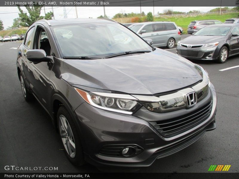 Modern Steel Metallic / Black 2019 Honda HR-V EX-L AWD