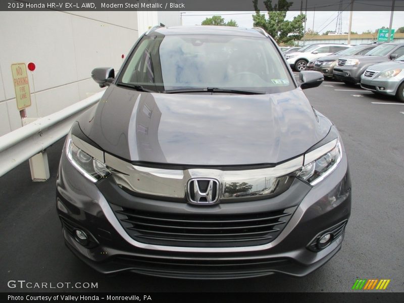 Modern Steel Metallic / Black 2019 Honda HR-V EX-L AWD