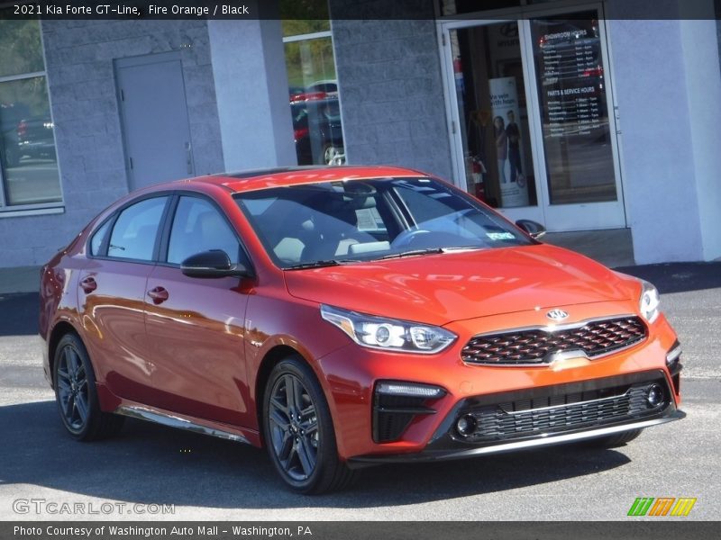 Fire Orange / Black 2021 Kia Forte GT-Line