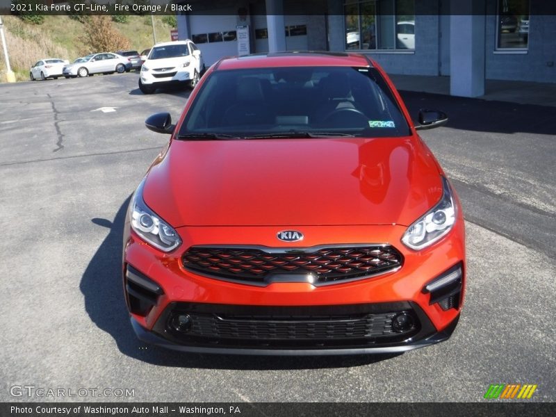 Fire Orange / Black 2021 Kia Forte GT-Line