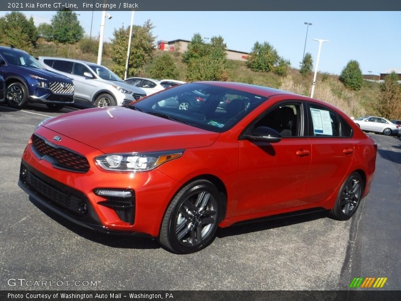 Fire Orange / Black 2021 Kia Forte GT-Line