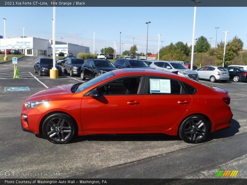 Fire Orange / Black 2021 Kia Forte GT-Line