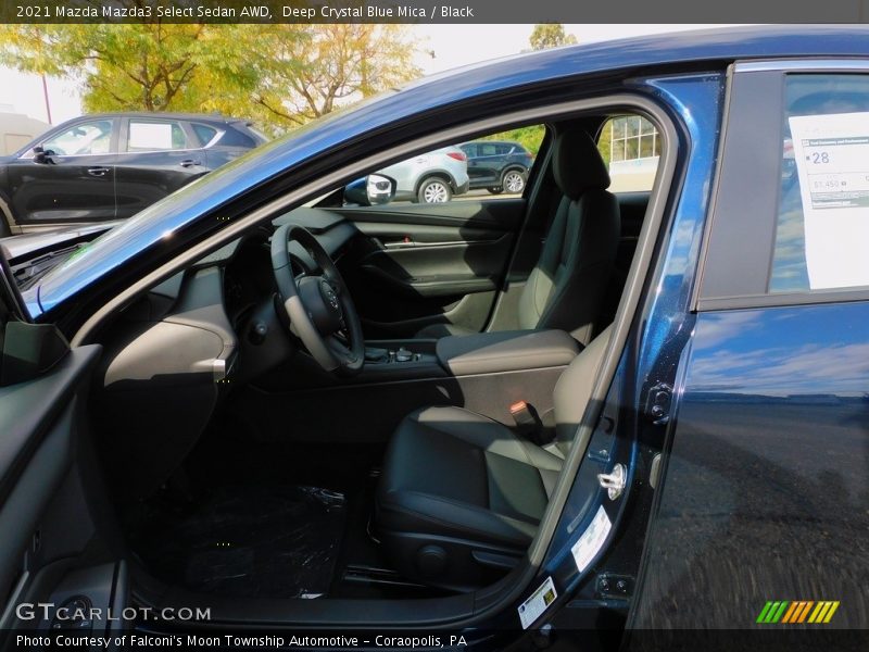 Deep Crystal Blue Mica / Black 2021 Mazda Mazda3 Select Sedan AWD