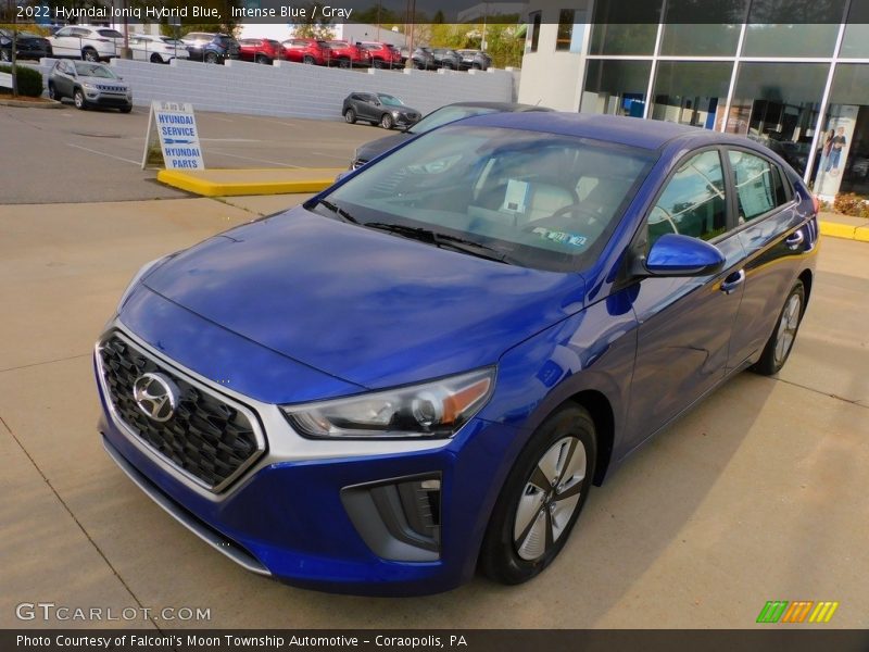 Front 3/4 View of 2022 Ioniq Hybrid Blue