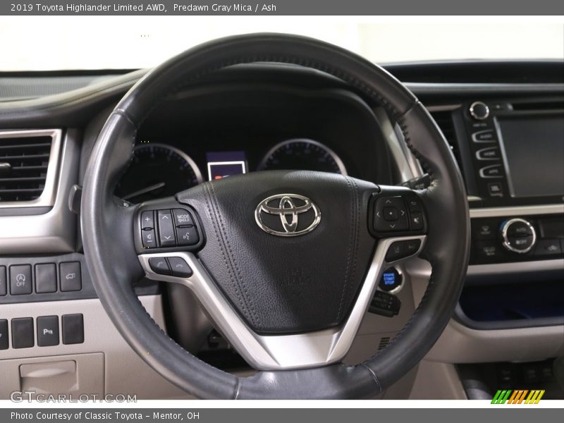 Predawn Gray Mica / Ash 2019 Toyota Highlander Limited AWD