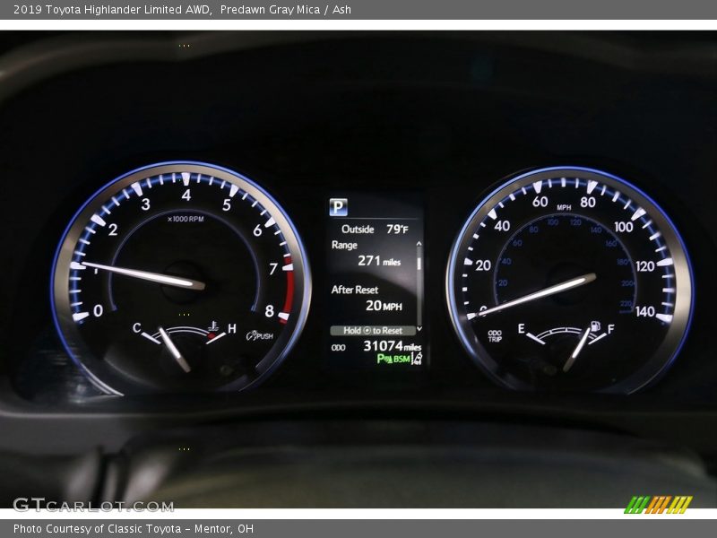 Predawn Gray Mica / Ash 2019 Toyota Highlander Limited AWD