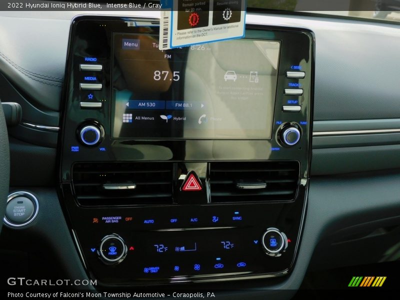 Controls of 2022 Ioniq Hybrid Blue