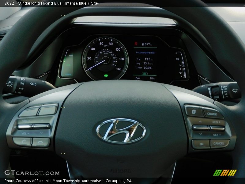  2022 Ioniq Hybrid Blue Steering Wheel