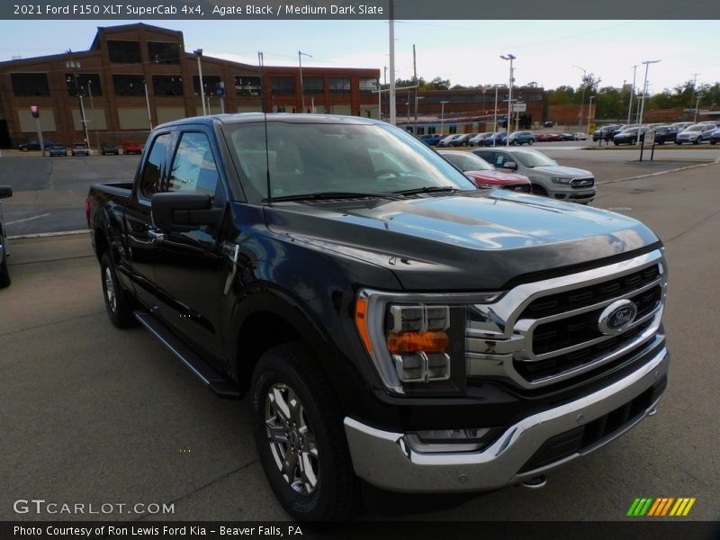 Agate Black / Medium Dark Slate 2021 Ford F150 XLT SuperCab 4x4