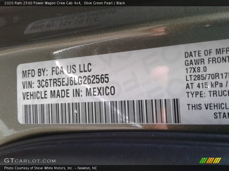 Olive Green Pearl / Black 2020 Ram 2500 Power Wagon Crew Cab 4x4