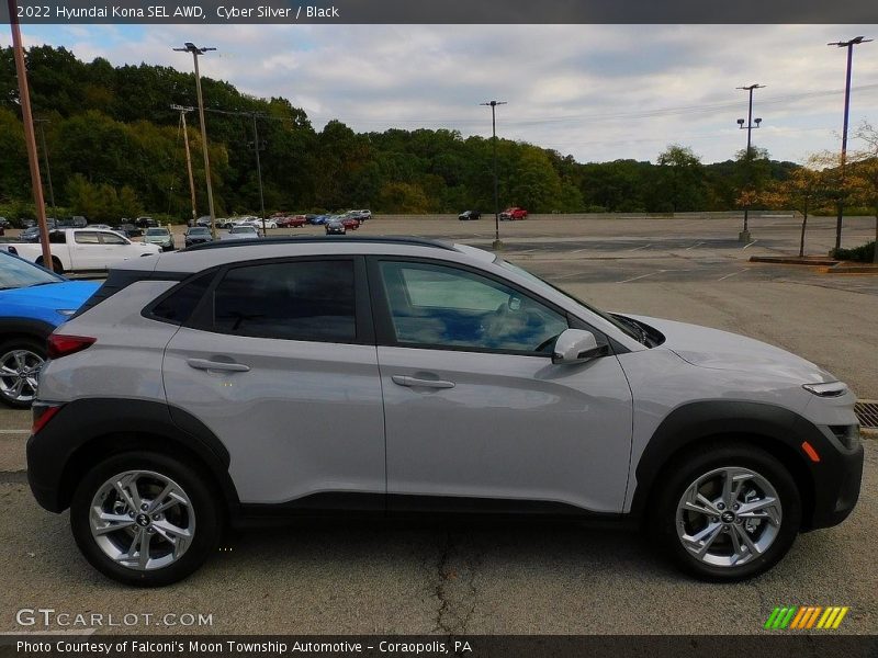 Cyber Silver / Black 2022 Hyundai Kona SEL AWD