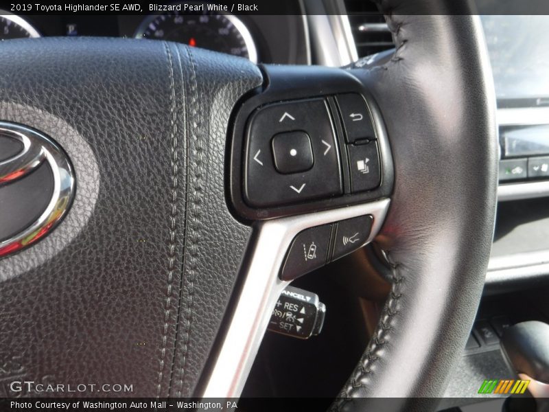 Blizzard Pearl White / Black 2019 Toyota Highlander SE AWD