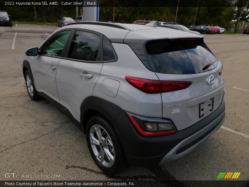 Cyber Silver / Black 2022 Hyundai Kona SEL AWD