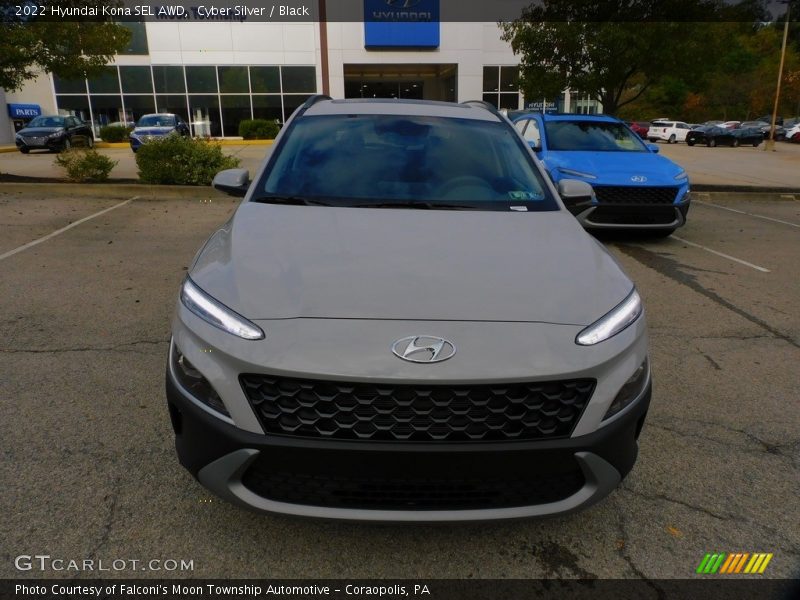 Cyber Silver / Black 2022 Hyundai Kona SEL AWD