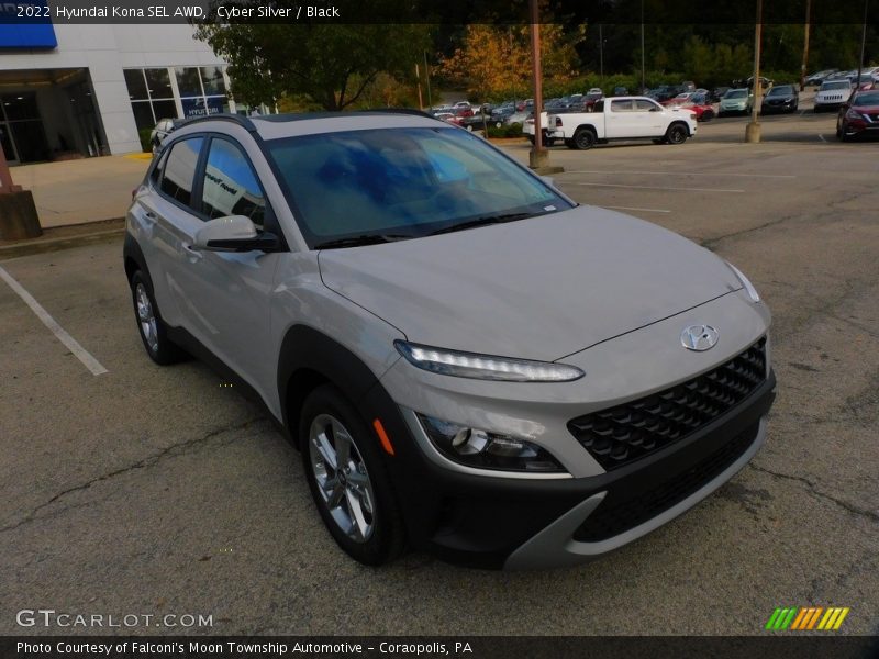 Cyber Silver / Black 2022 Hyundai Kona SEL AWD