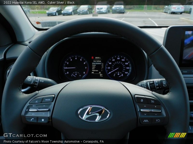Cyber Silver / Black 2022 Hyundai Kona SEL AWD
