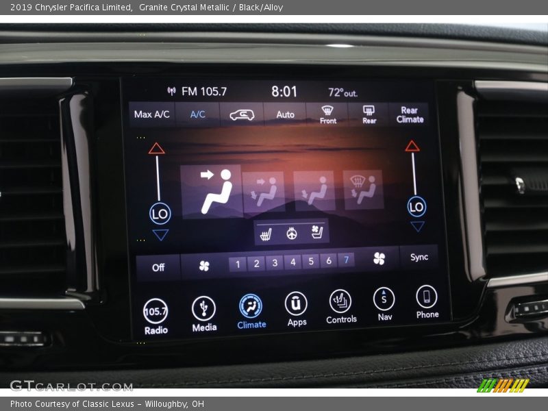 Granite Crystal Metallic / Black/Alloy 2019 Chrysler Pacifica Limited