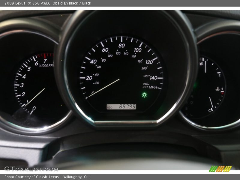 Obsidian Black / Black 2009 Lexus RX 350 AWD