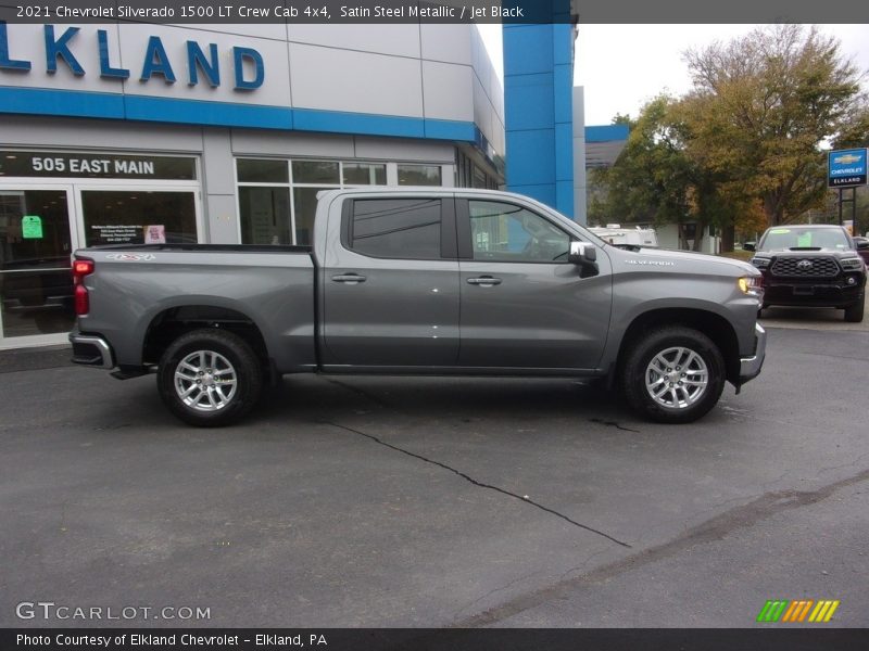 Satin Steel Metallic / Jet Black 2021 Chevrolet Silverado 1500 LT Crew Cab 4x4