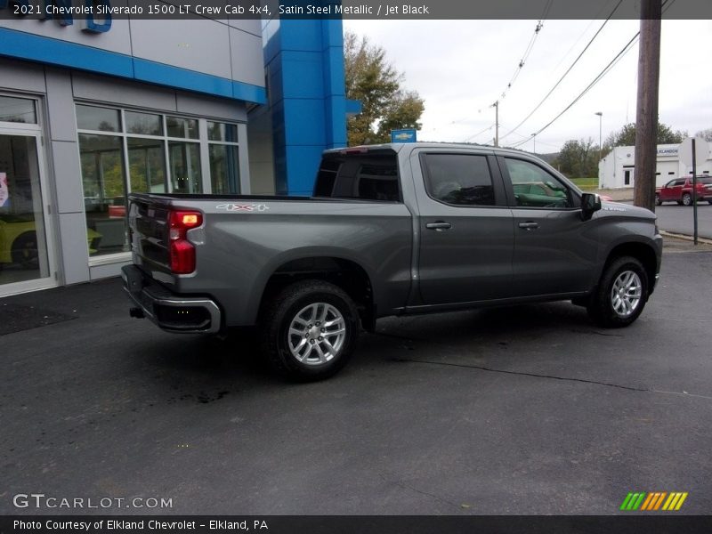 Satin Steel Metallic / Jet Black 2021 Chevrolet Silverado 1500 LT Crew Cab 4x4