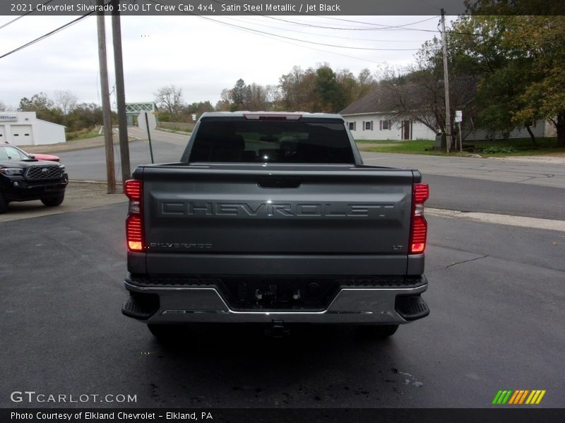 Satin Steel Metallic / Jet Black 2021 Chevrolet Silverado 1500 LT Crew Cab 4x4