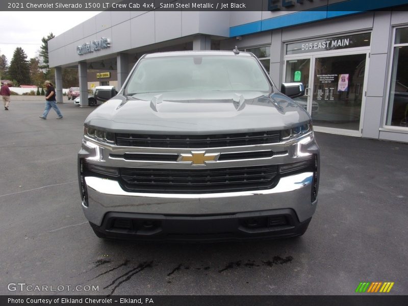 Satin Steel Metallic / Jet Black 2021 Chevrolet Silverado 1500 LT Crew Cab 4x4