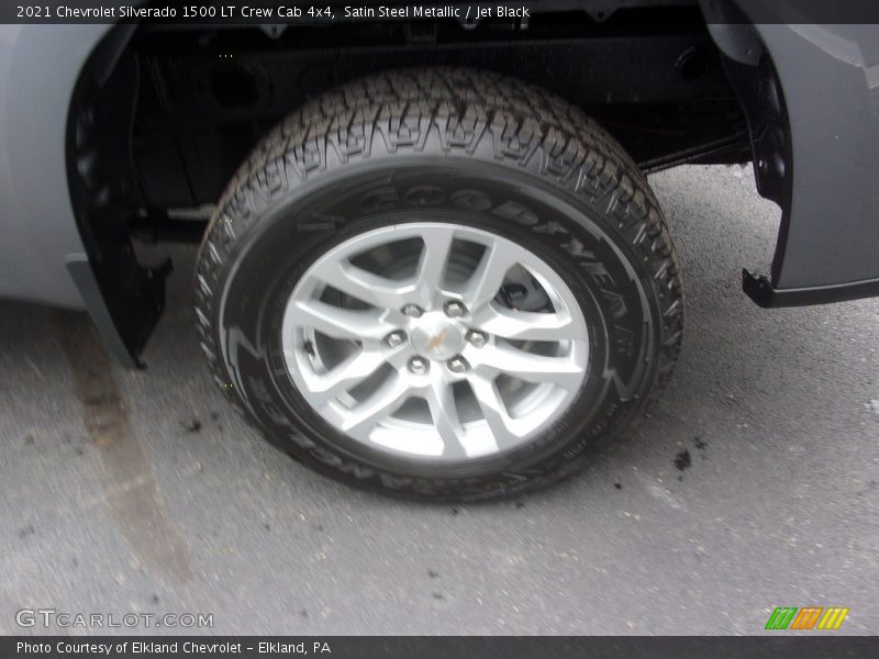 Satin Steel Metallic / Jet Black 2021 Chevrolet Silverado 1500 LT Crew Cab 4x4
