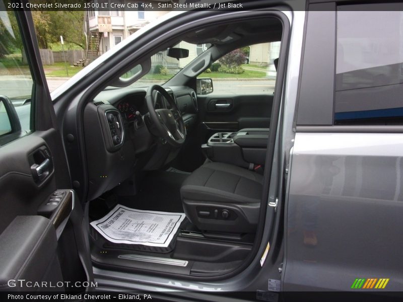Satin Steel Metallic / Jet Black 2021 Chevrolet Silverado 1500 LT Crew Cab 4x4
