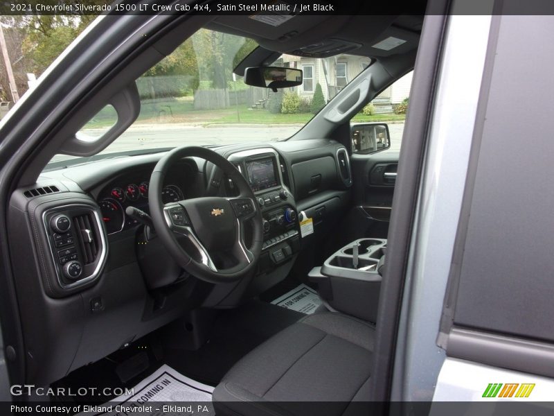 Satin Steel Metallic / Jet Black 2021 Chevrolet Silverado 1500 LT Crew Cab 4x4