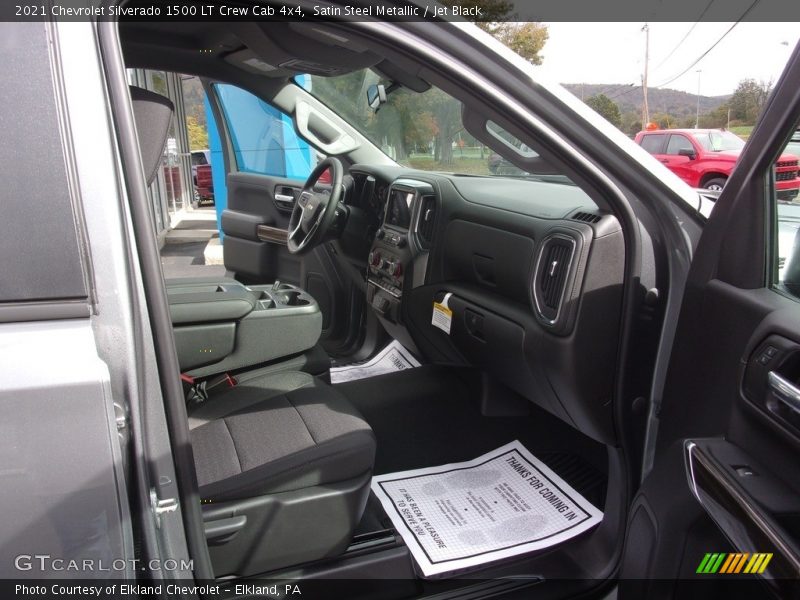 Satin Steel Metallic / Jet Black 2021 Chevrolet Silverado 1500 LT Crew Cab 4x4