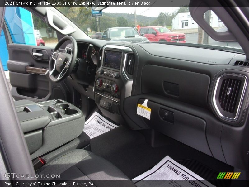 Satin Steel Metallic / Jet Black 2021 Chevrolet Silverado 1500 LT Crew Cab 4x4