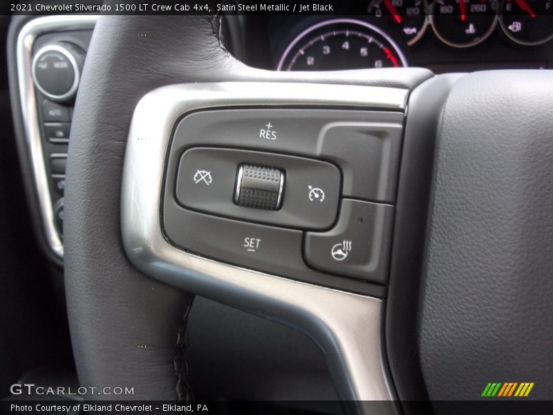 Satin Steel Metallic / Jet Black 2021 Chevrolet Silverado 1500 LT Crew Cab 4x4
