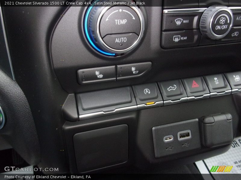 Satin Steel Metallic / Jet Black 2021 Chevrolet Silverado 1500 LT Crew Cab 4x4