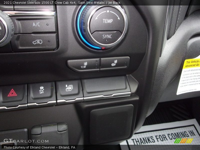 Satin Steel Metallic / Jet Black 2021 Chevrolet Silverado 1500 LT Crew Cab 4x4