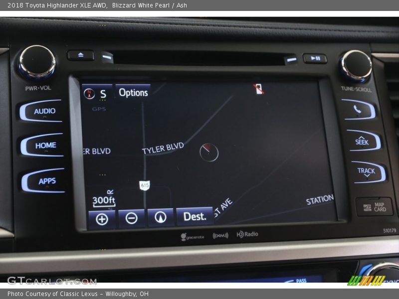 Blizzard White Pearl / Ash 2018 Toyota Highlander XLE AWD