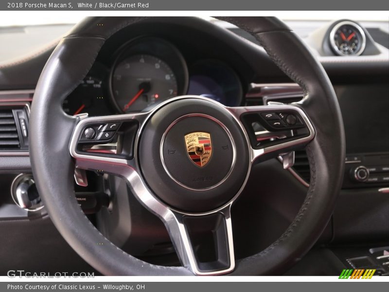 White / Black/Garnet Red 2018 Porsche Macan S
