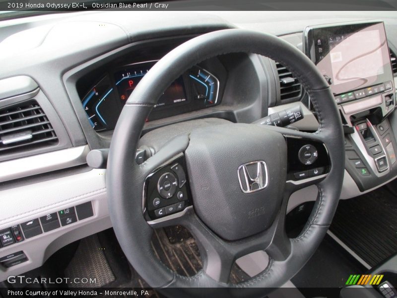 Obsidian Blue Pearl / Gray 2019 Honda Odyssey EX-L