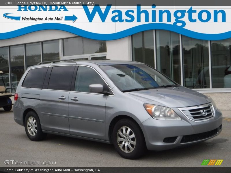 Ocean Mist Metallic / Gray 2008 Honda Odyssey EX
