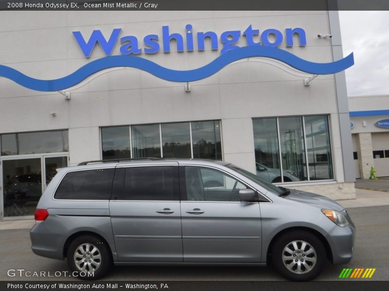 Ocean Mist Metallic / Gray 2008 Honda Odyssey EX