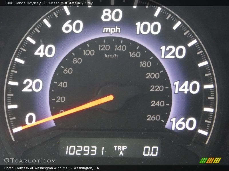 Ocean Mist Metallic / Gray 2008 Honda Odyssey EX