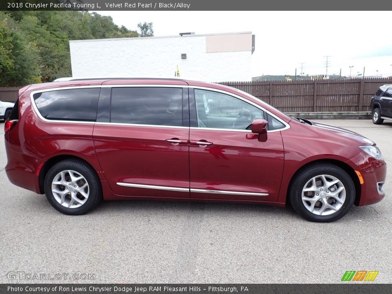 Velvet Red Pearl / Black/Alloy 2018 Chrysler Pacifica Touring L