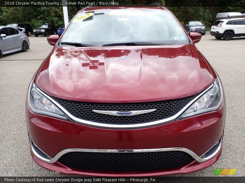 Velvet Red Pearl / Black/Alloy 2018 Chrysler Pacifica Touring L