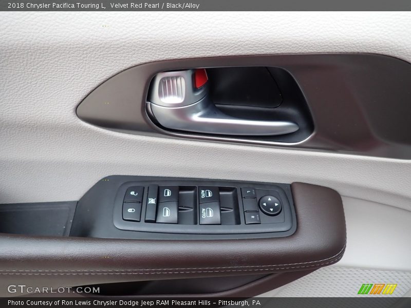 Velvet Red Pearl / Black/Alloy 2018 Chrysler Pacifica Touring L