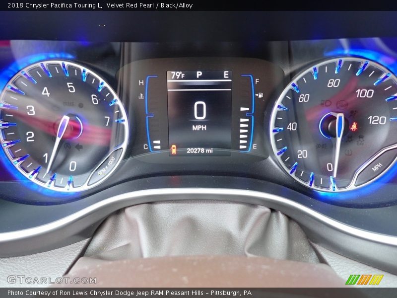 Velvet Red Pearl / Black/Alloy 2018 Chrysler Pacifica Touring L