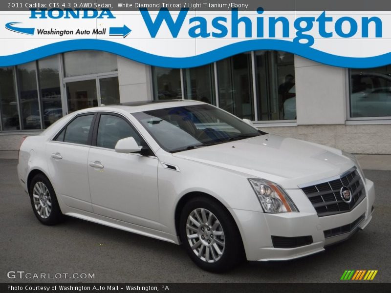 White Diamond Tricoat / Light Titanium/Ebony 2011 Cadillac CTS 4 3.0 AWD Sedan