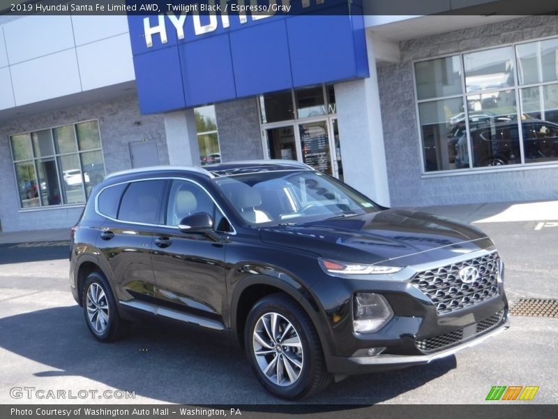 Twilight Black / Espresso/Gray 2019 Hyundai Santa Fe Limited AWD