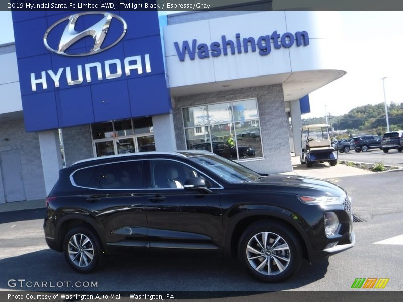 Twilight Black / Espresso/Gray 2019 Hyundai Santa Fe Limited AWD